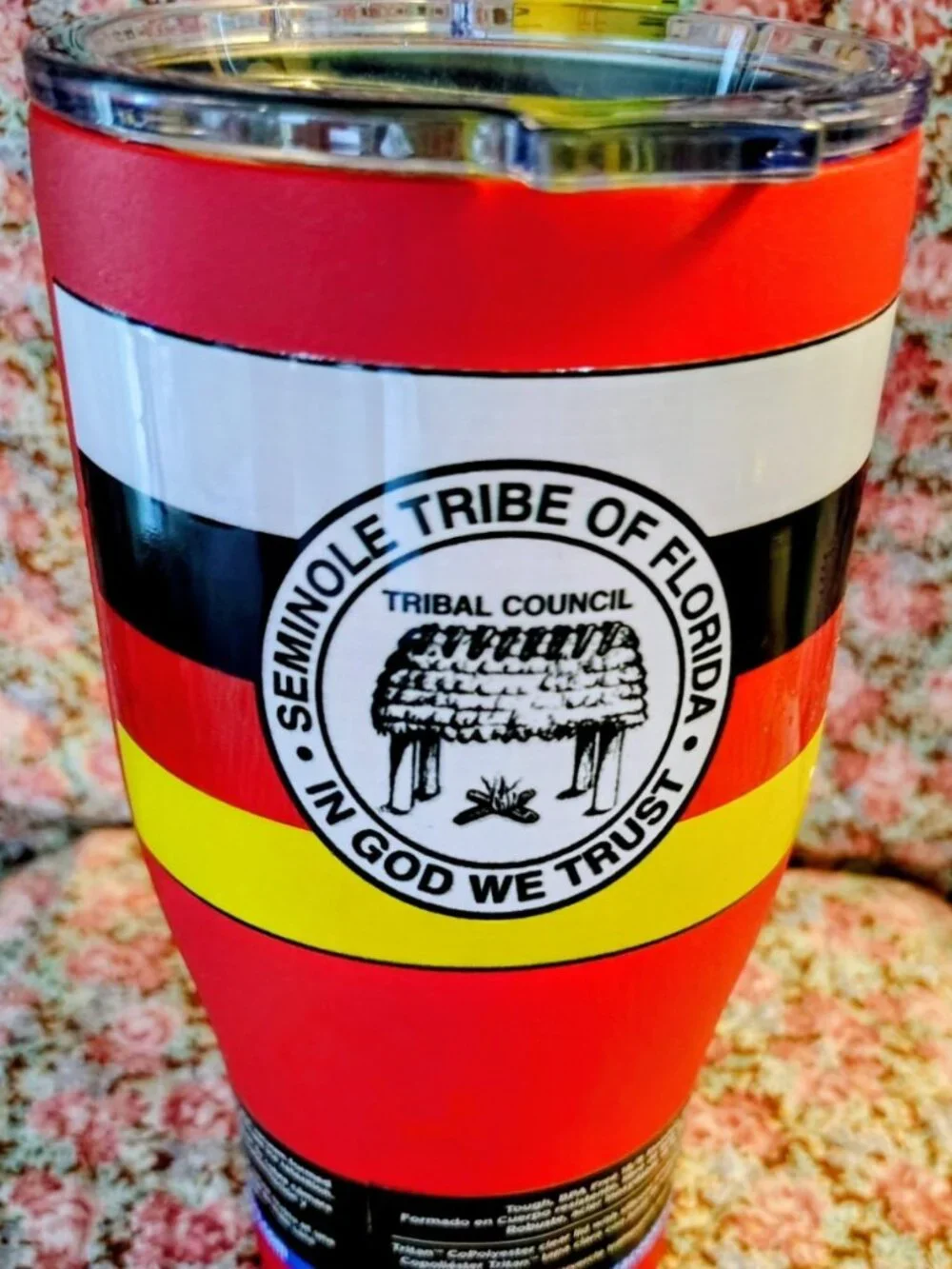 NWT Orca Red 27oz Steel Tumbler Seminole Indian Tribe Of Florida Custom